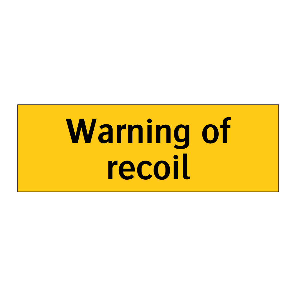 Warning of recoil