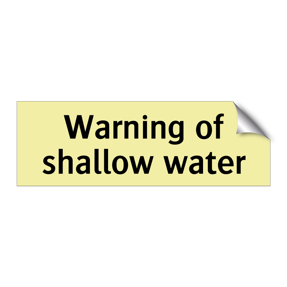 Warning of shallow water