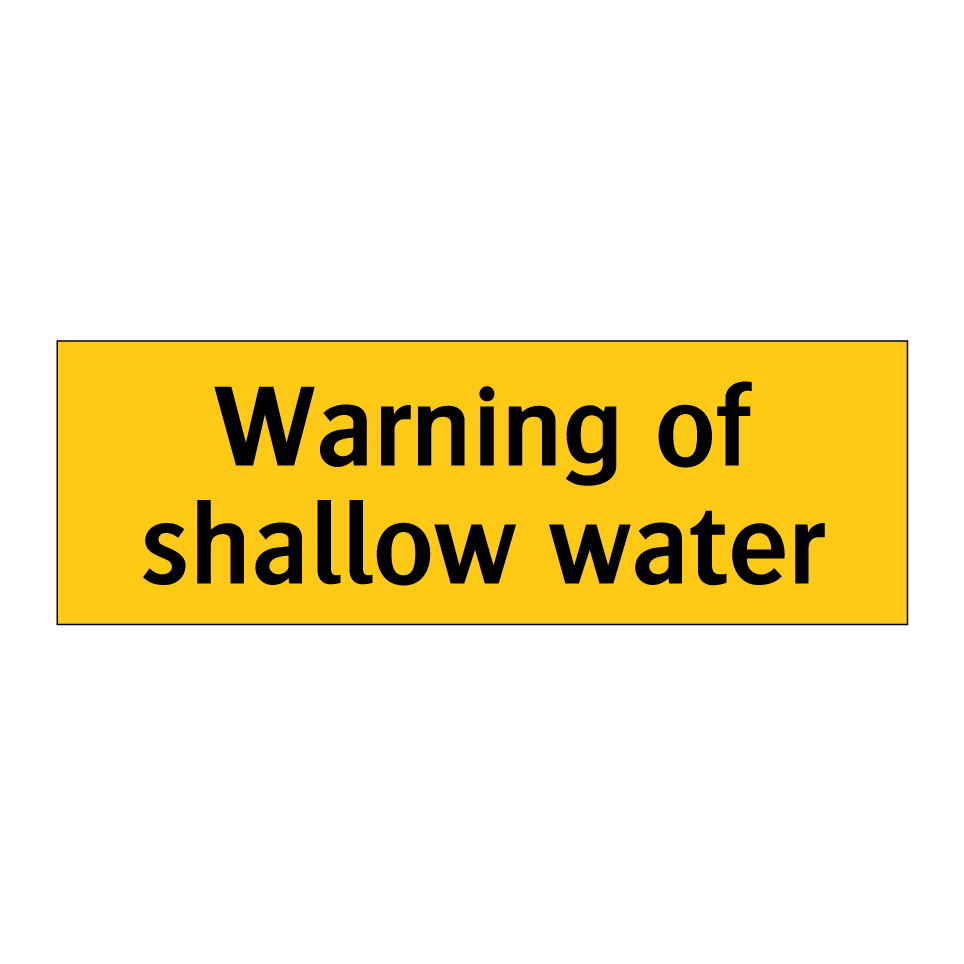 Warning of shallow water