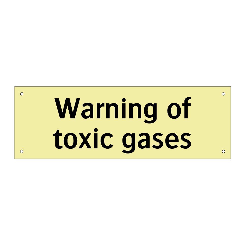 Warning of toxic gases