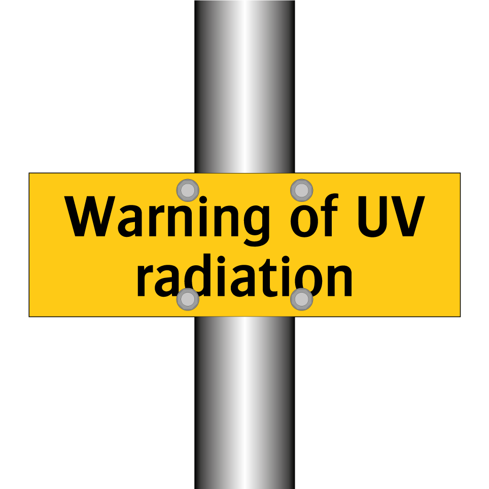 Warning of UV radiation