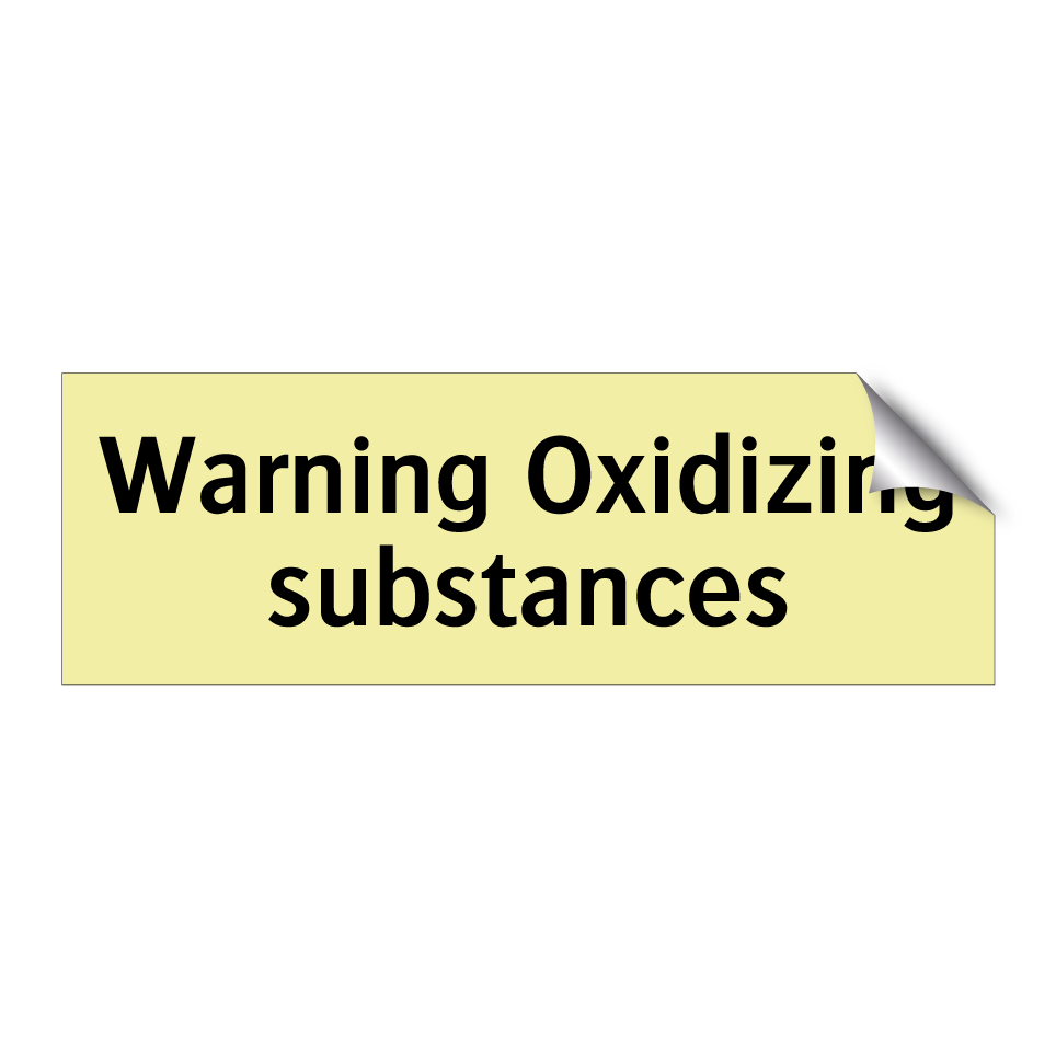 Warning Oxidizing substances