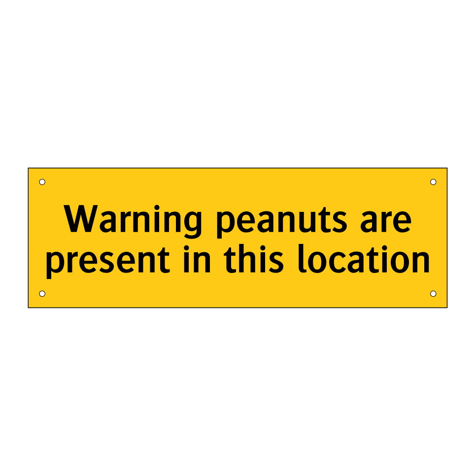 Warning peanuts are present in this location