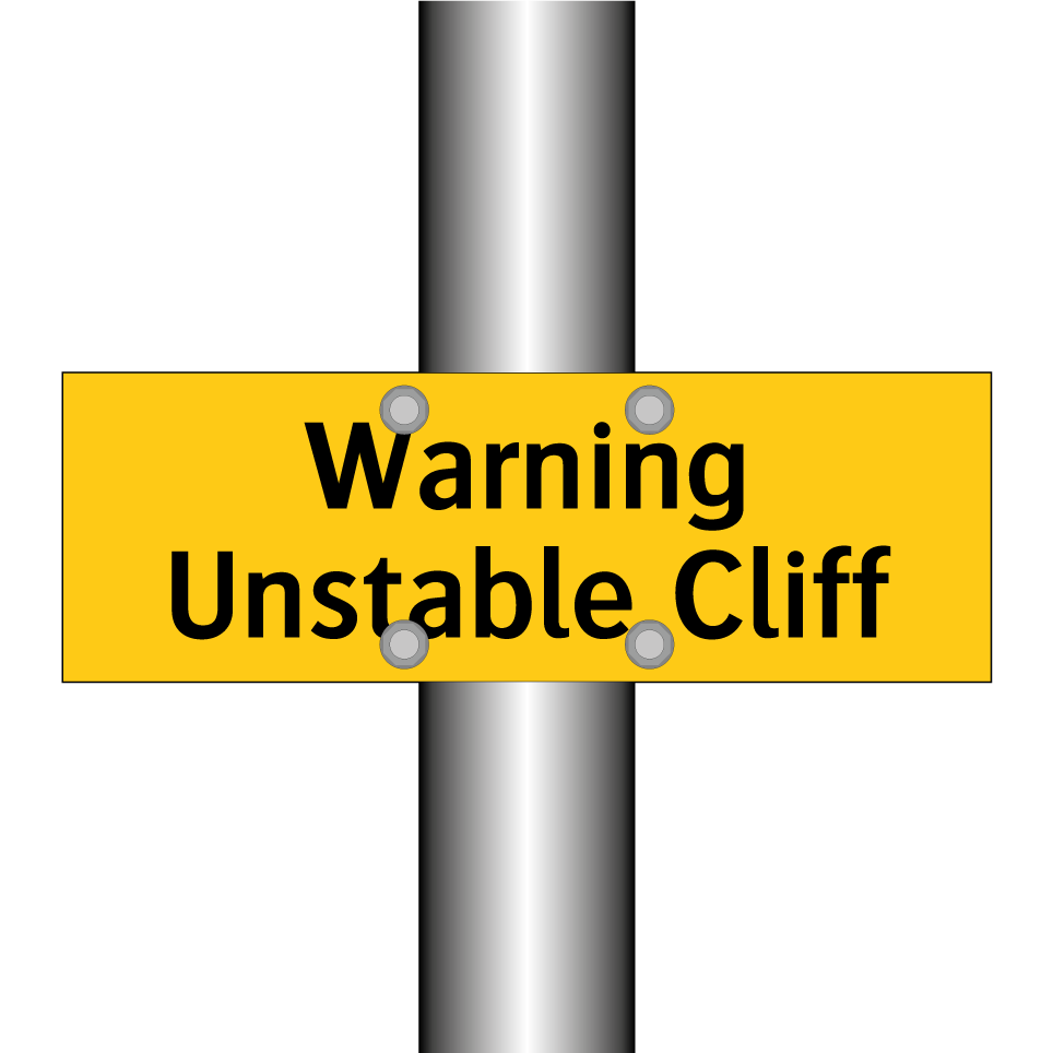 Warning Unstable Cliff