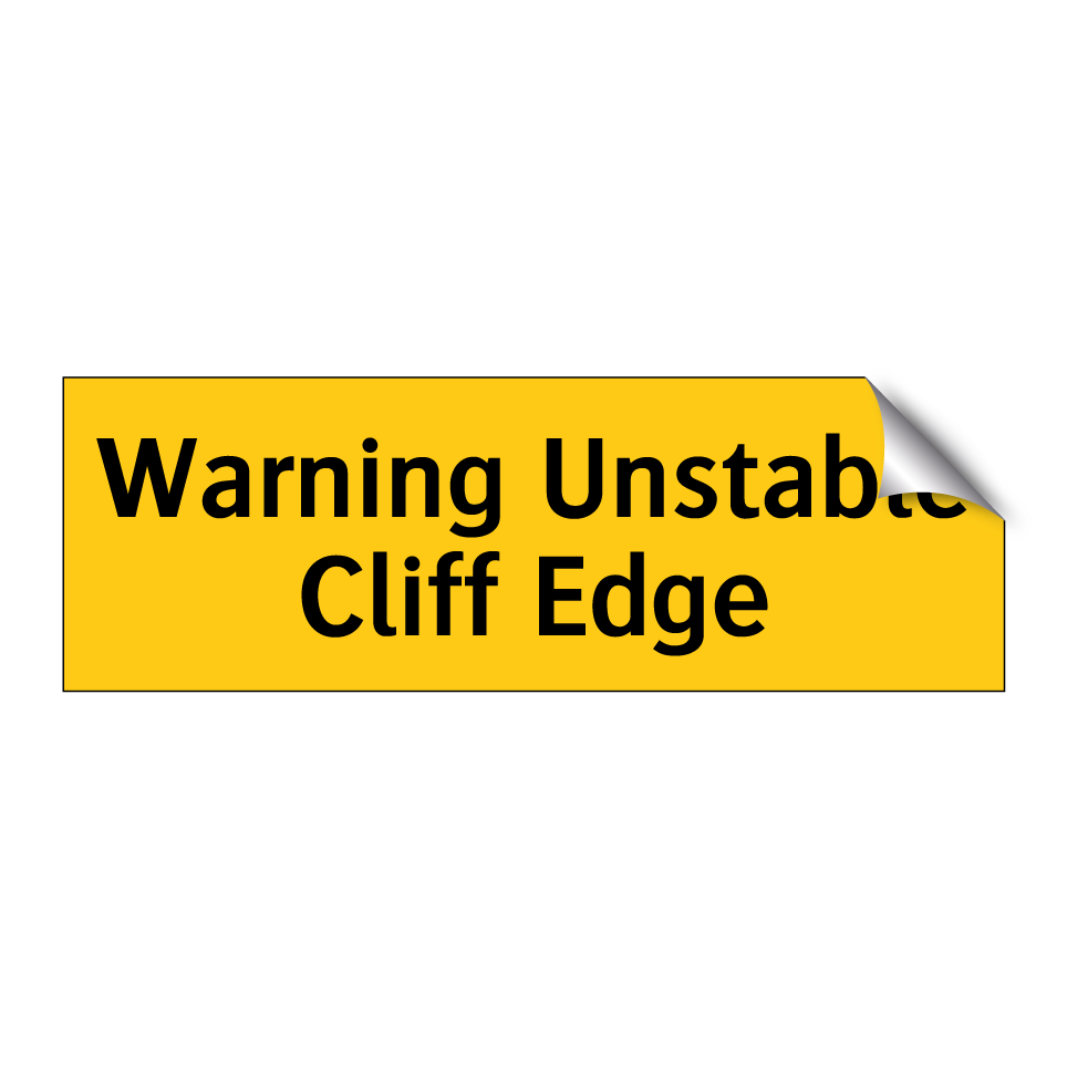 Warning Unstable Cliff Edge