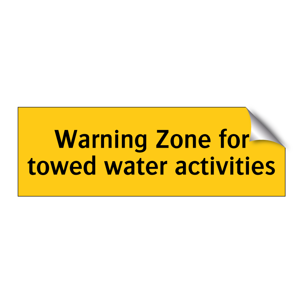 Warning Zone for towed water activities