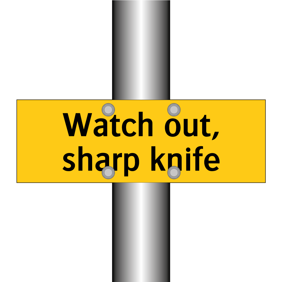 Watch out, sharp knife