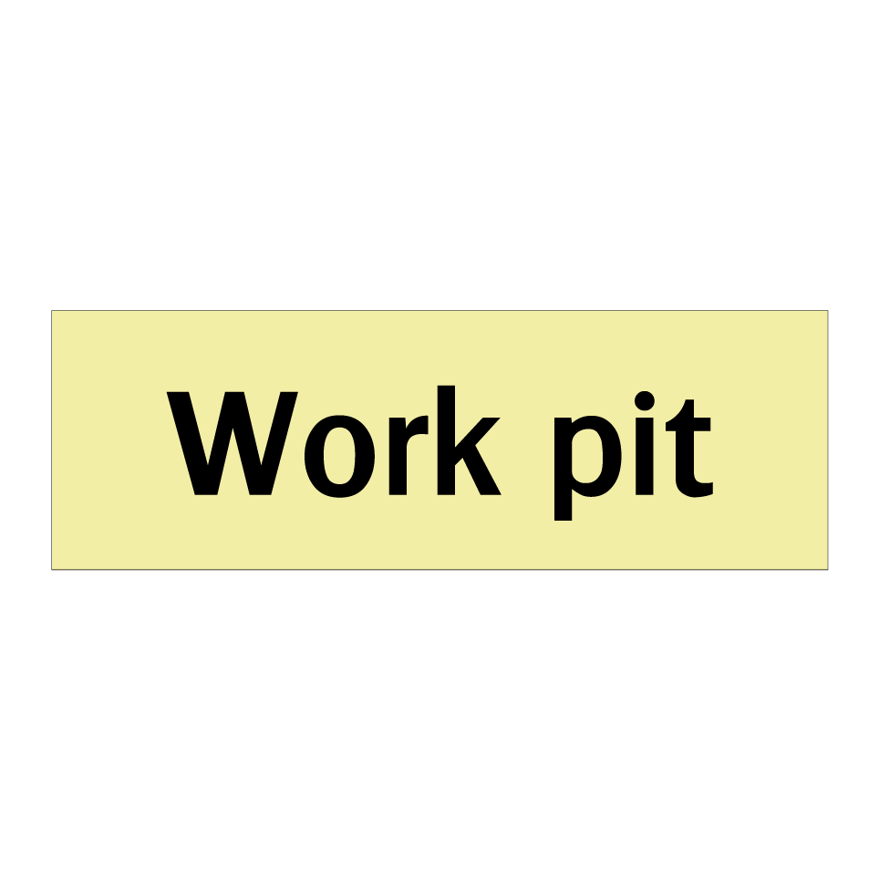 Work pit
