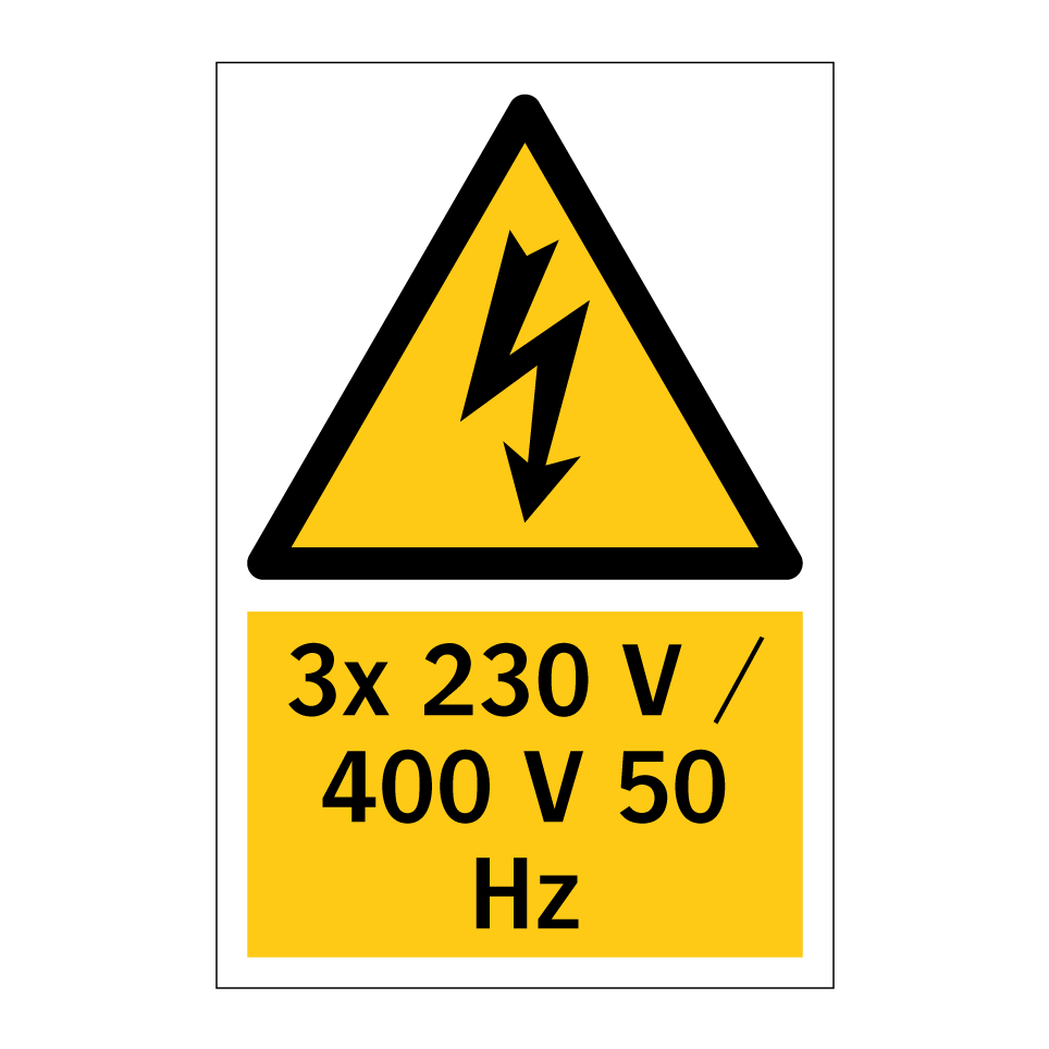3x 230 V / 400 V 50 Hz