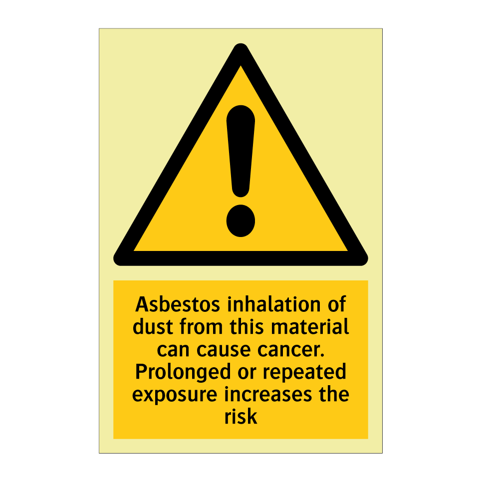 Asbestos inhalation of dust from this material can cause cancer. Prolonged or repeated exposure increases the risk