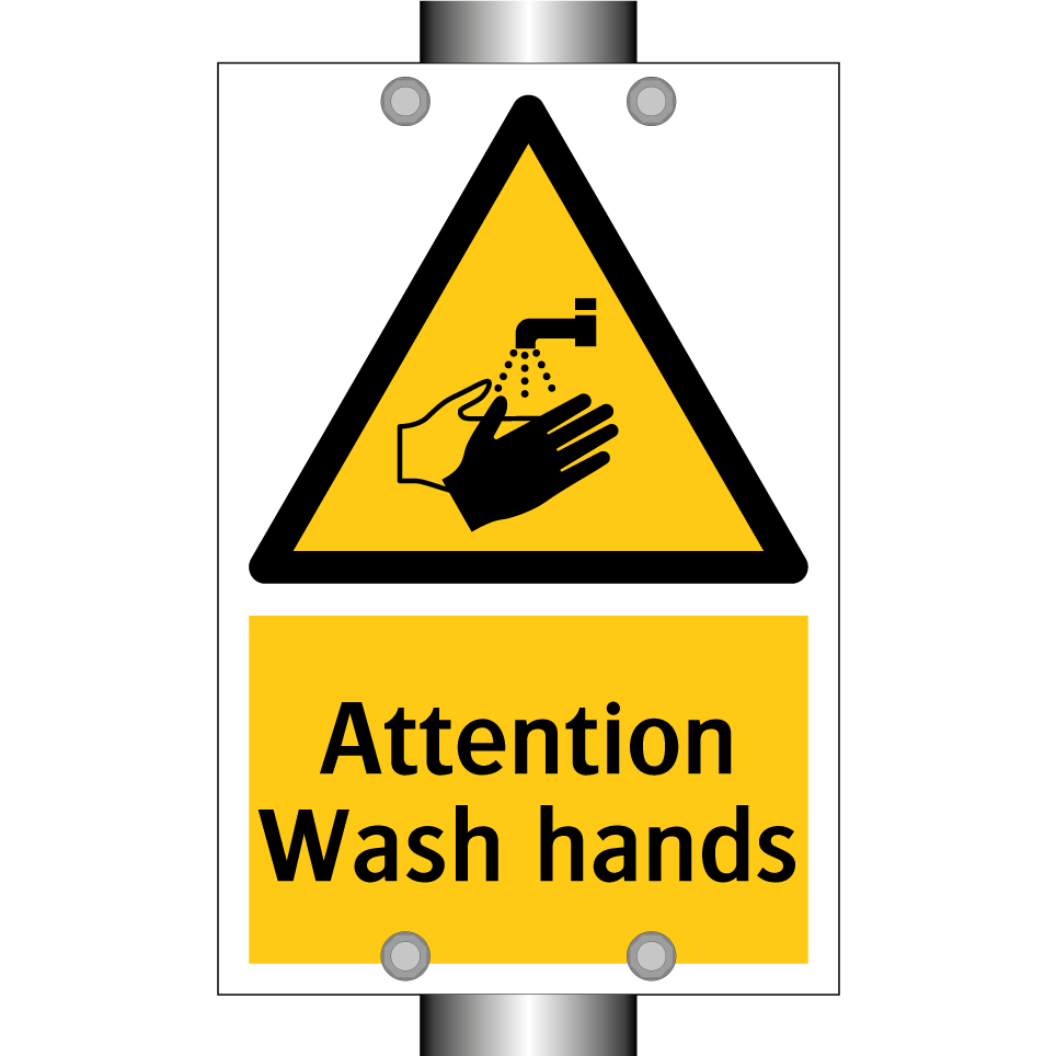 Attention Wash hands
