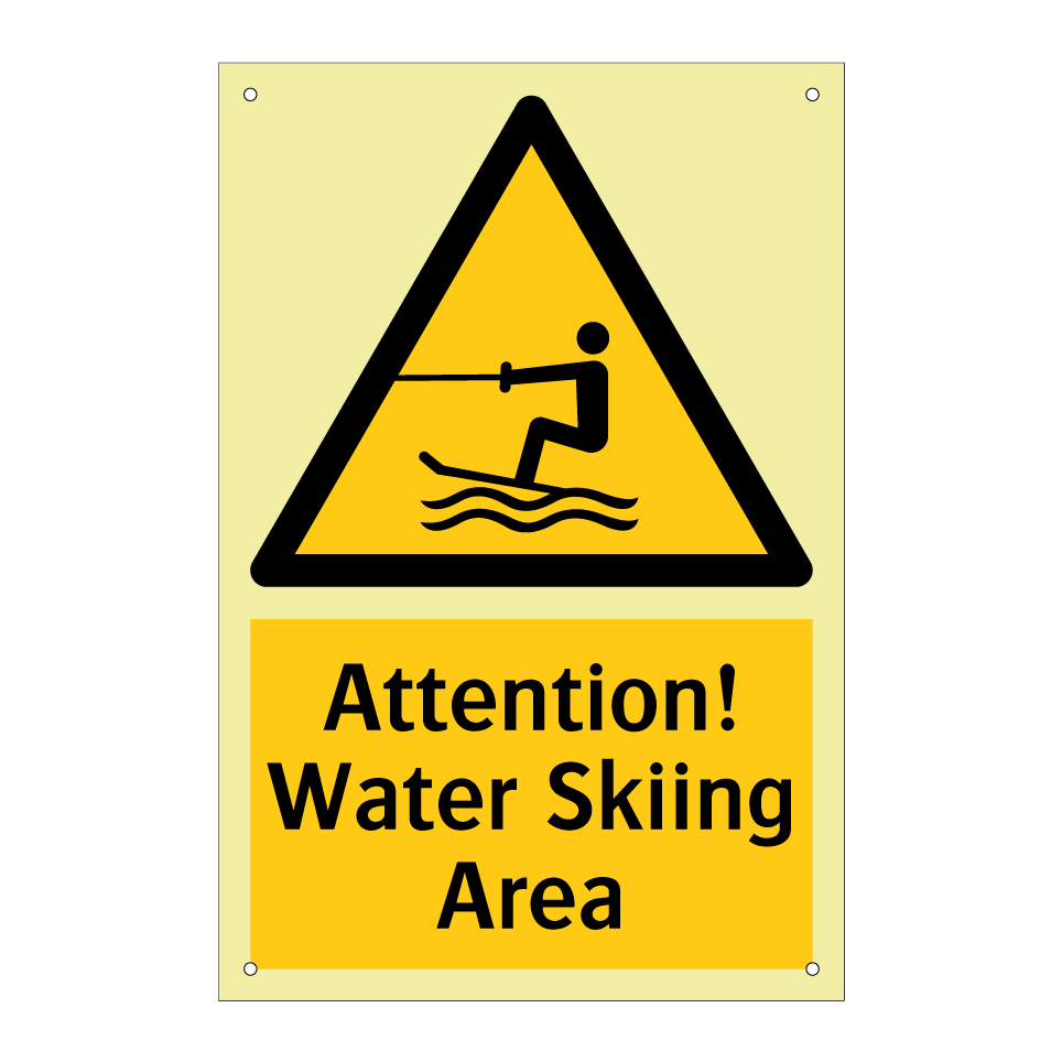 Attention! Water Skiing Area