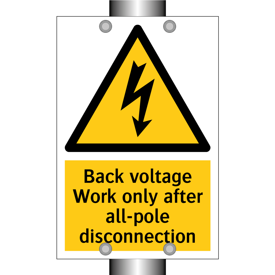Back voltage Work only after all-pole disconnection