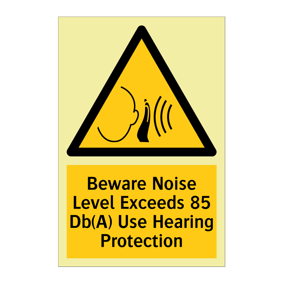 Beware Noise Level Exceeds 85 Db(A) Use Hearing Protection