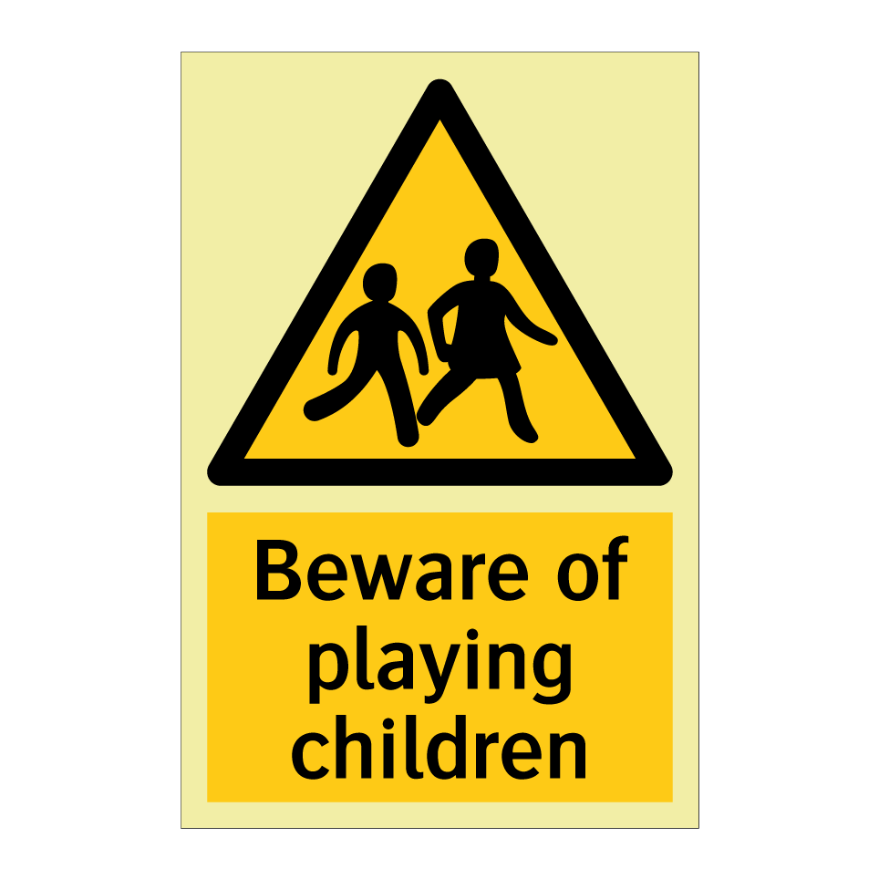 Beware of playing children