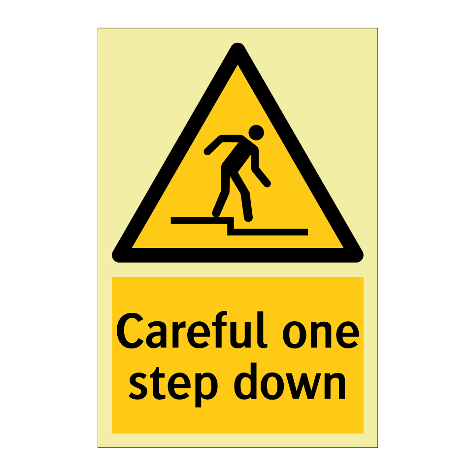 Careful one step down