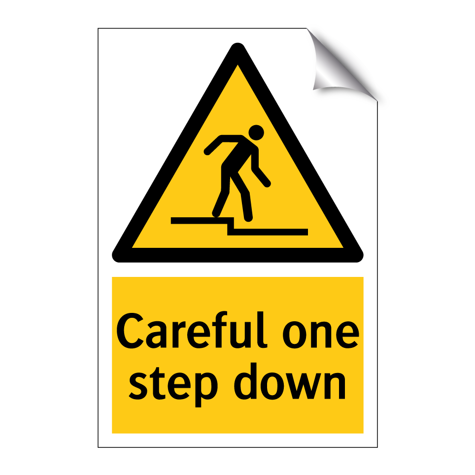 Careful one step down