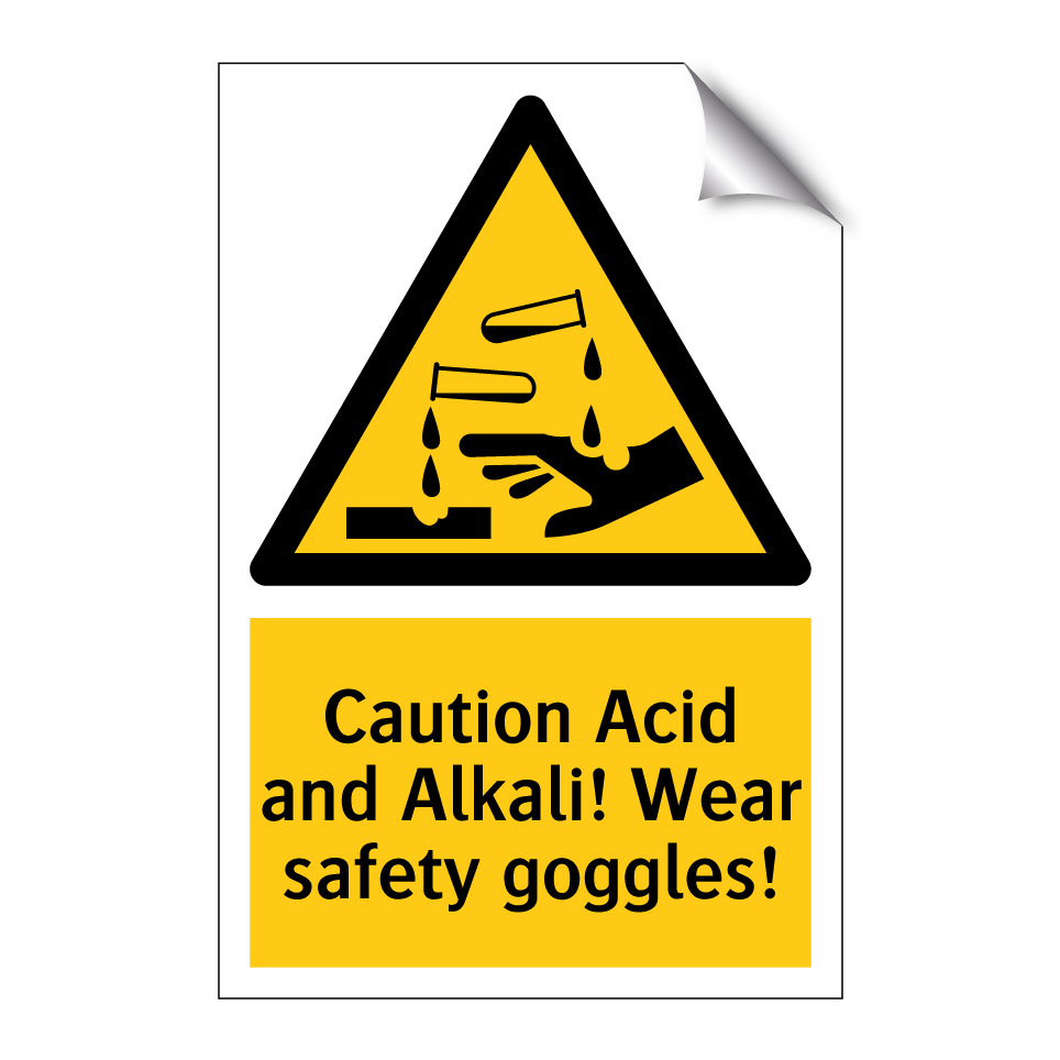 Caution Acid and Alkali! Wear safety goggles!