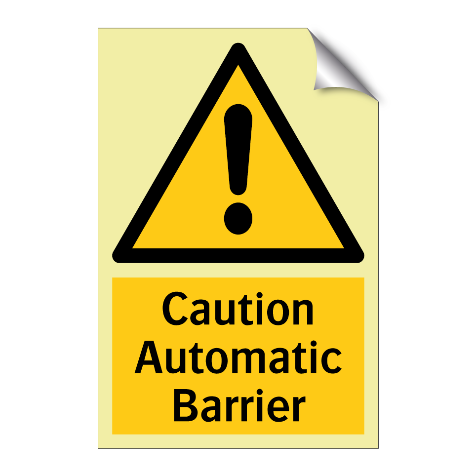 Caution Automatic Barrier