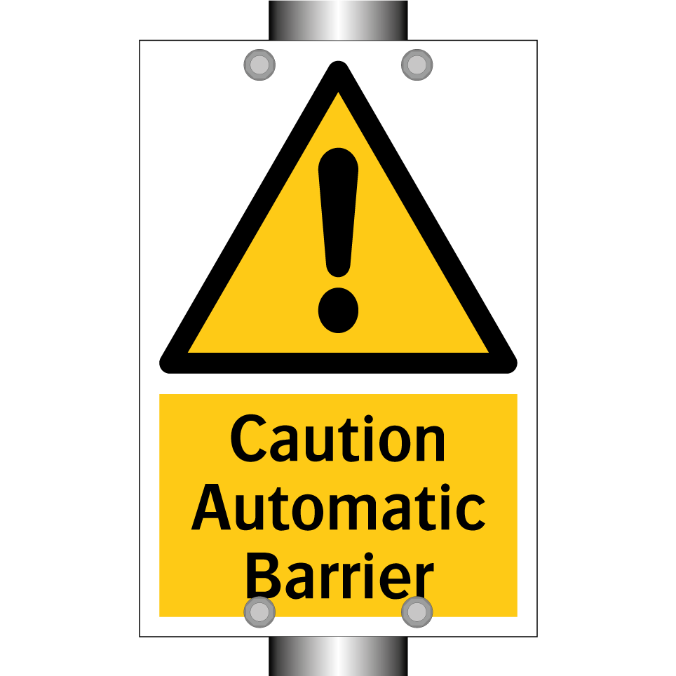 Caution Automatic Barrier