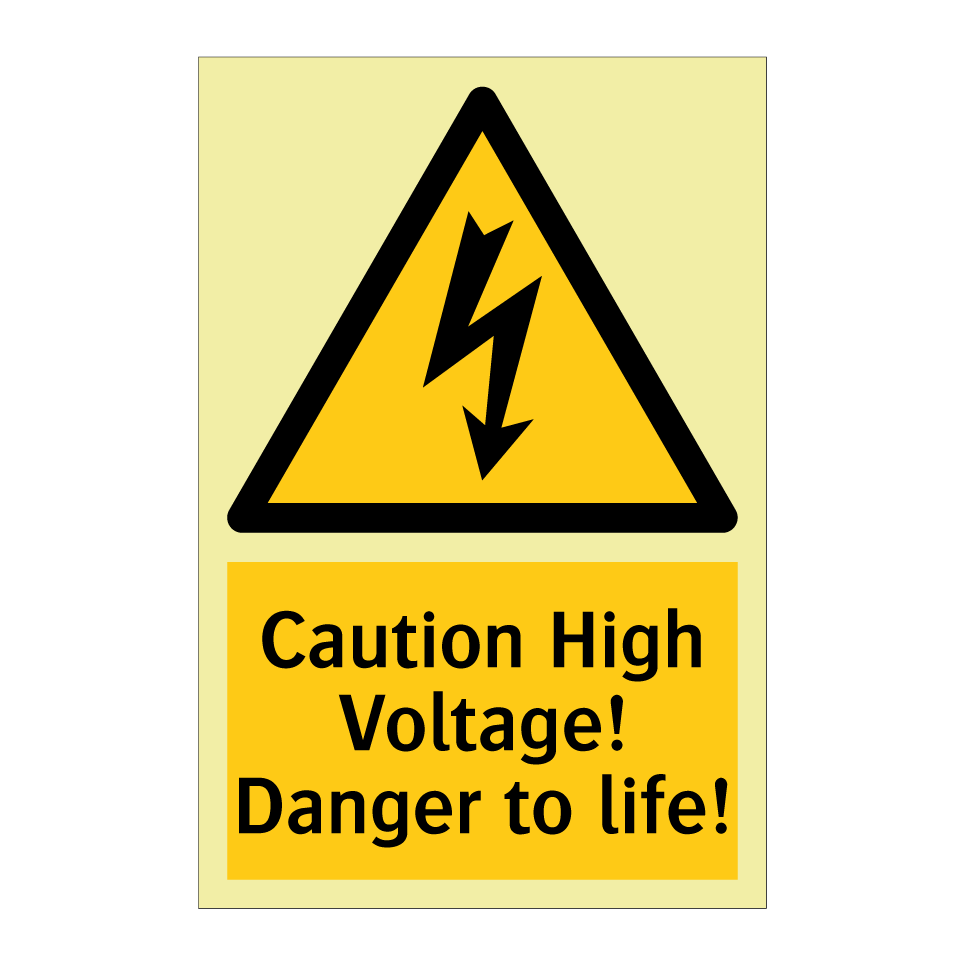 Caution High Voltage! Danger to life!