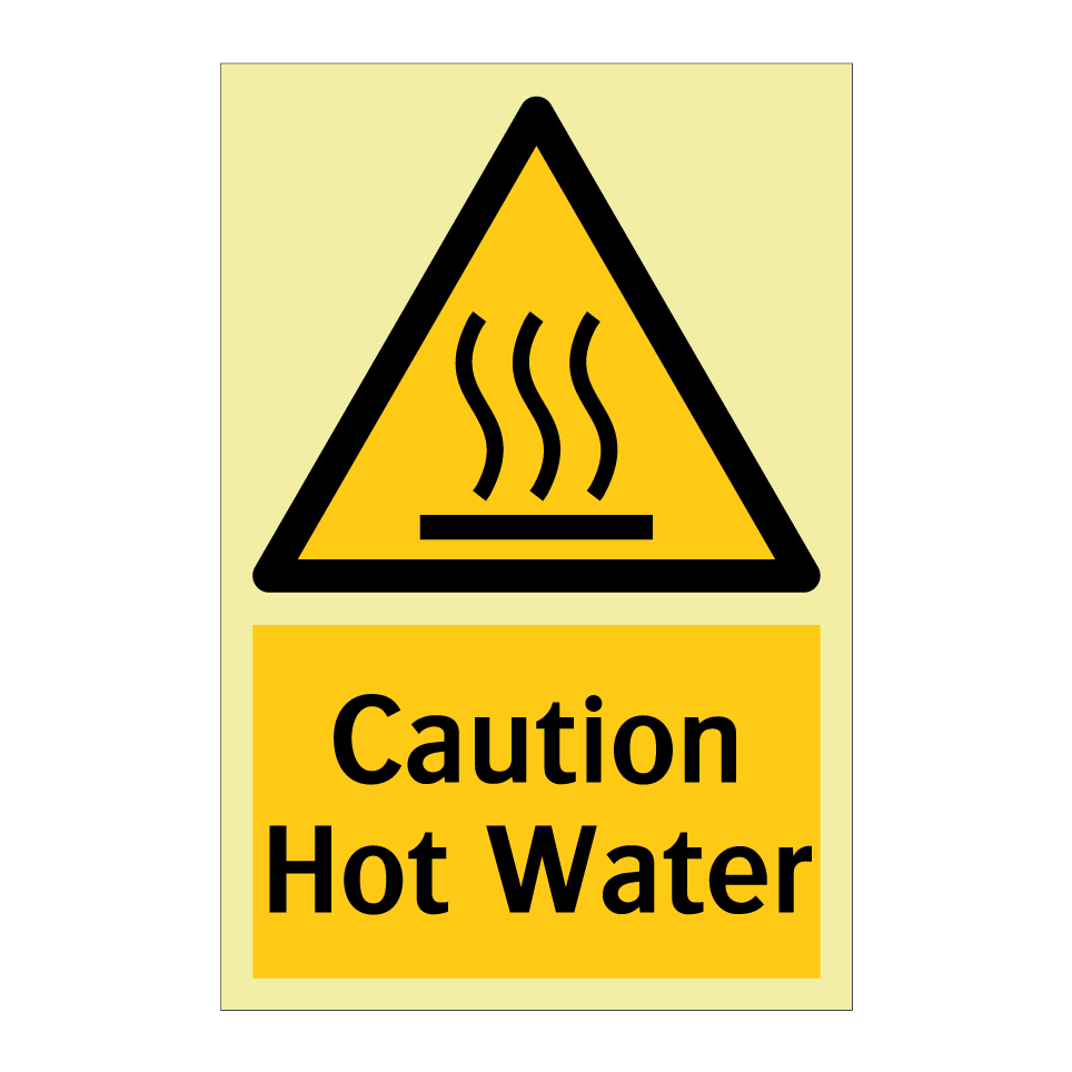 Caution Hot Water