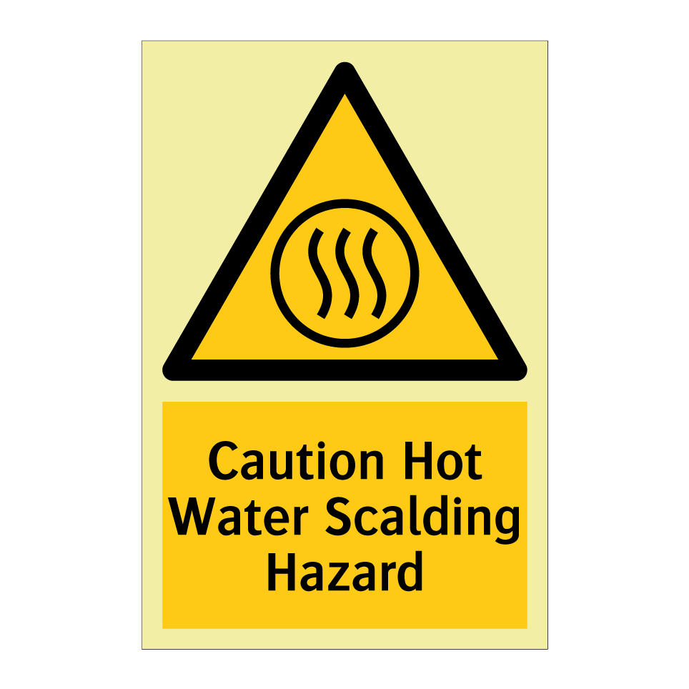 Caution Hot Water Scalding Hazard