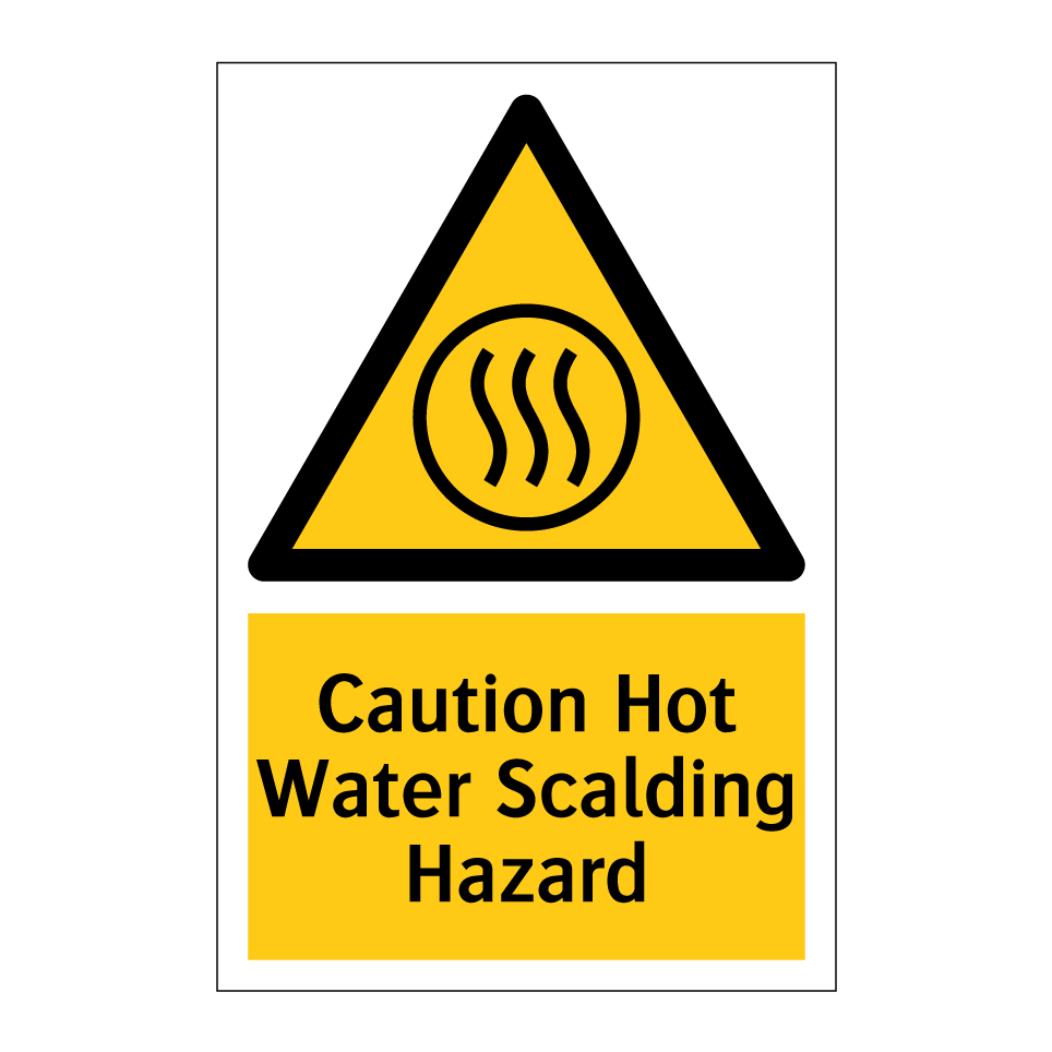 Caution Hot Water Scalding Hazard