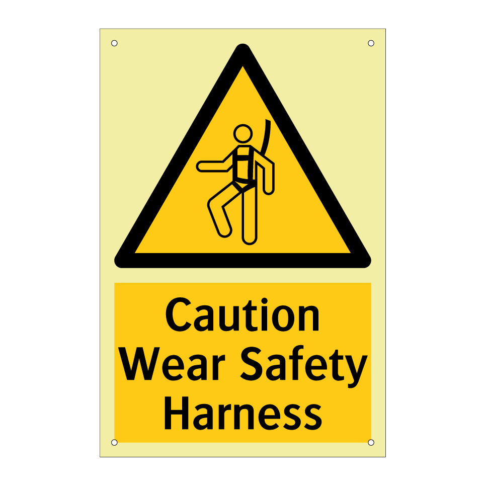 Caution Wear Safety Harness