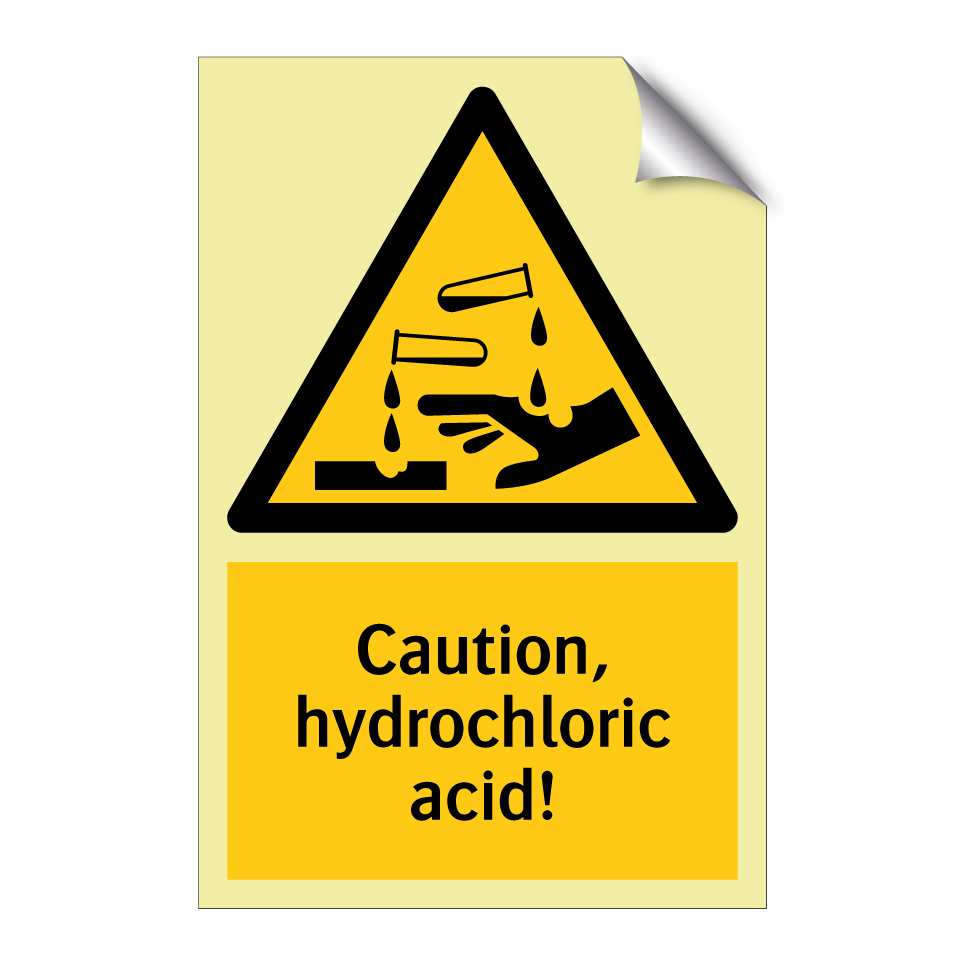 Caution, hydrochloric acid!