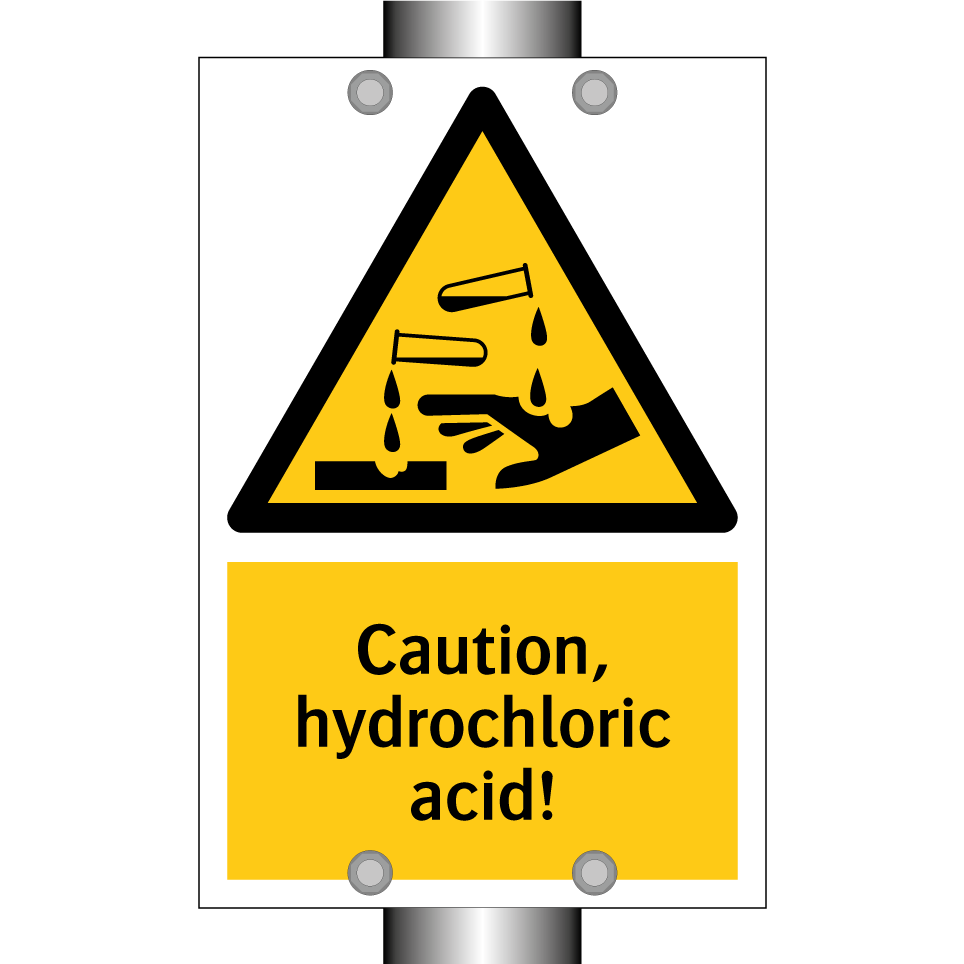 Caution, hydrochloric acid!