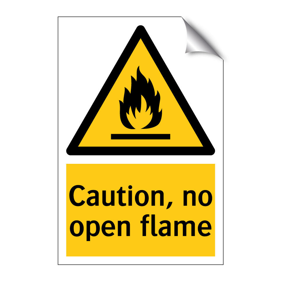 Caution, no open flame
