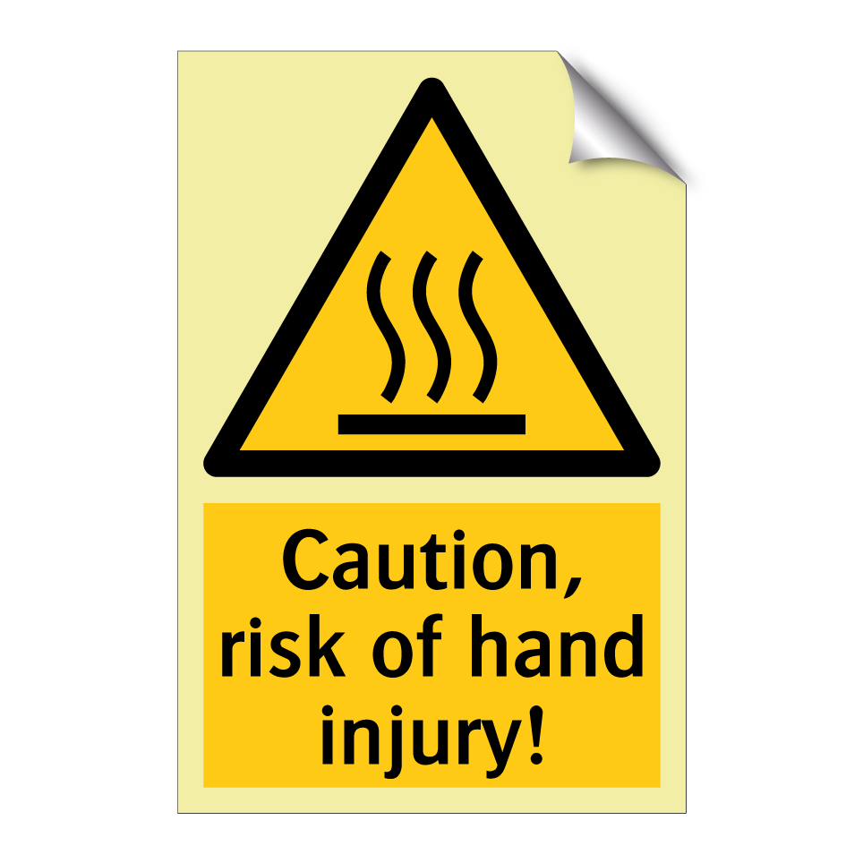 Caution, risk of hand injury!