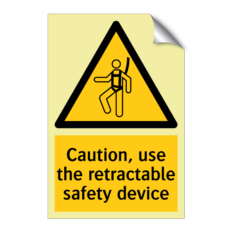 Caution, use the retractable safety device