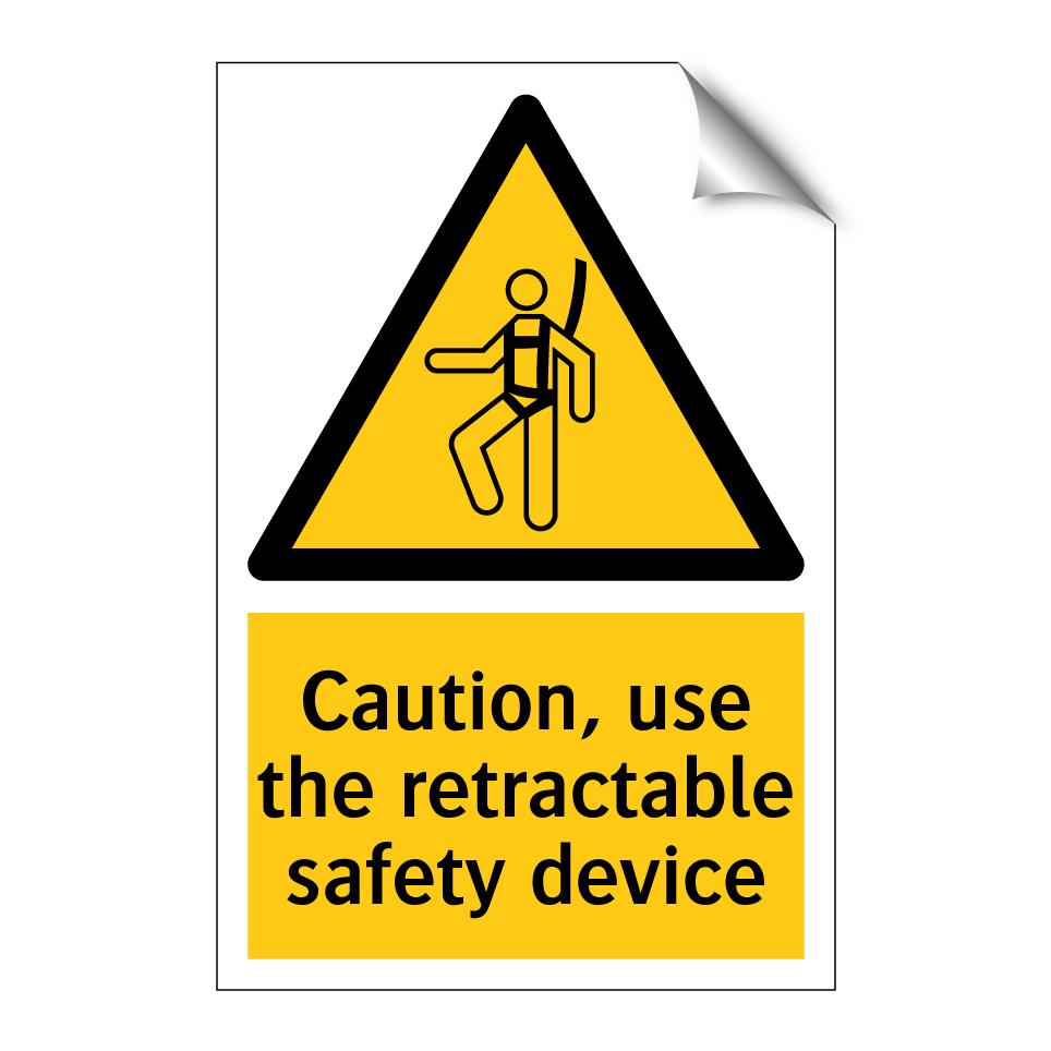 Caution, use the retractable safety device