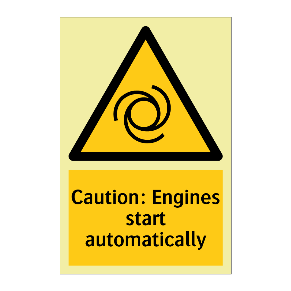 Caution: Engines start automatically