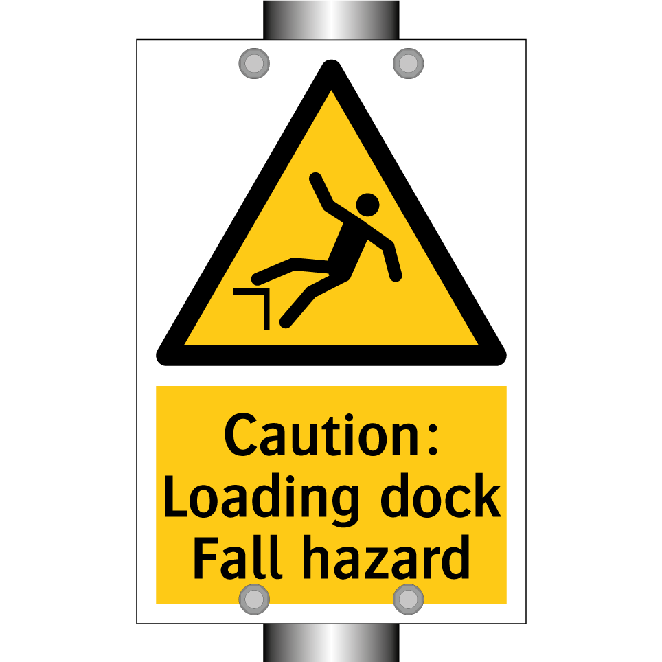 Caution: Loading dock Fall hazard