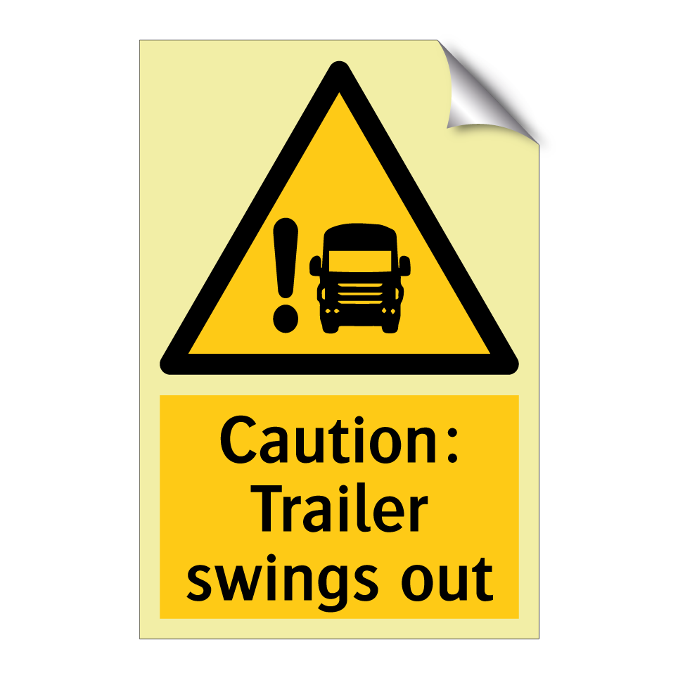 Caution: Trailer swings out