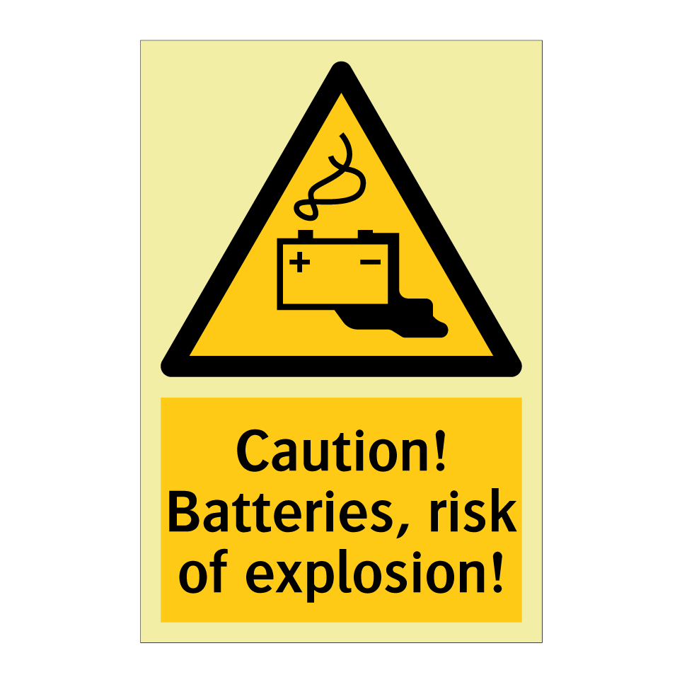 Caution! Batteries, risk of explosion!