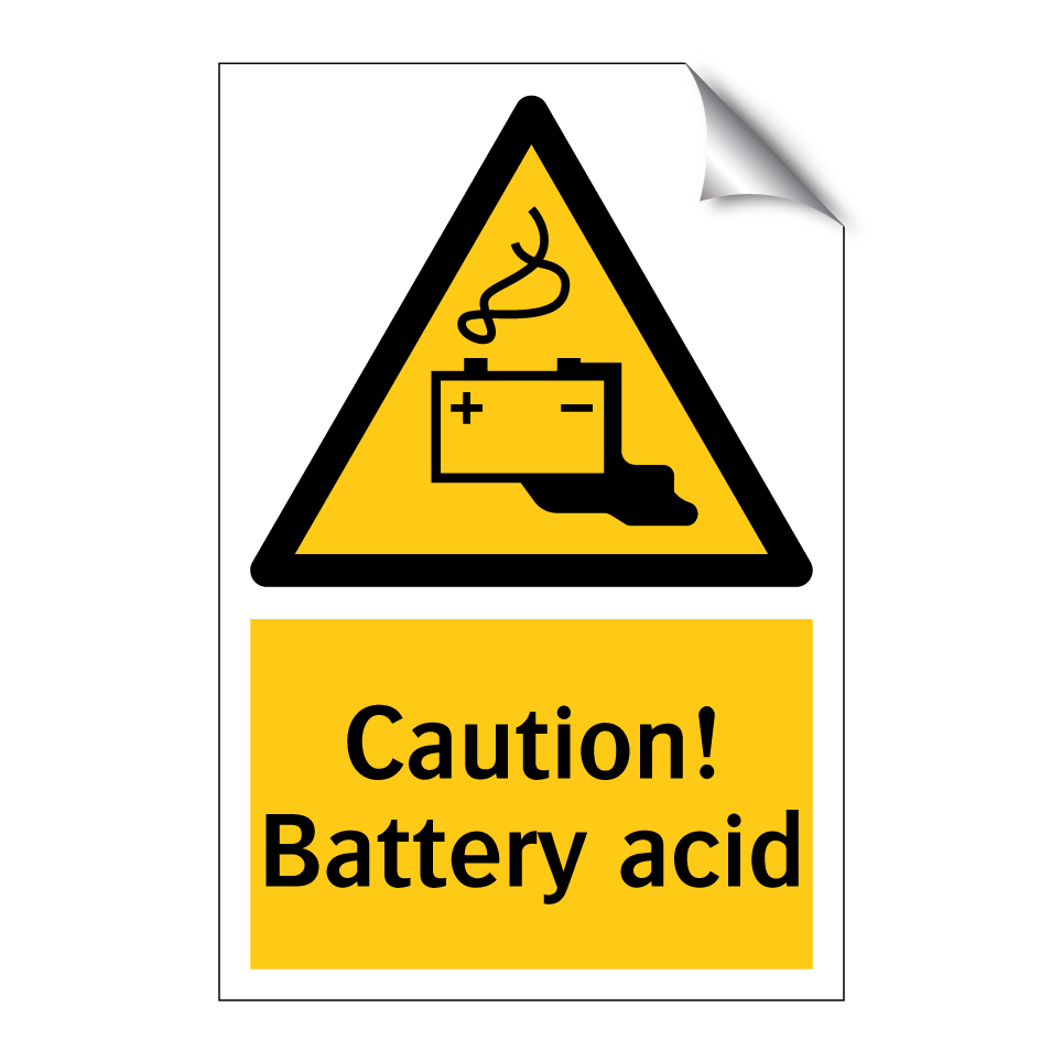 Caution! Battery acid