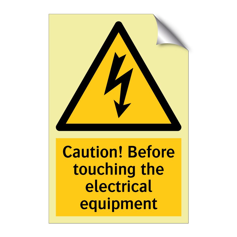 Caution! Before touching the electrical equipment
