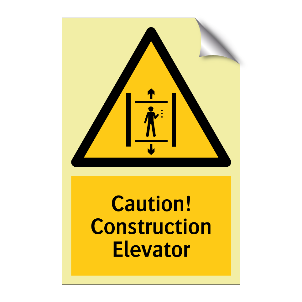 Caution! Construction Elevator