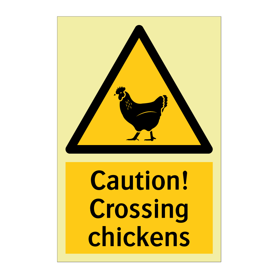 Caution! Crossing chickens