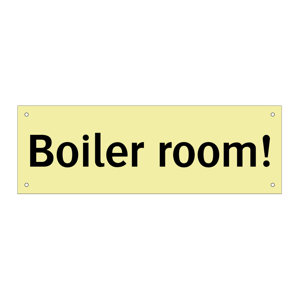 Boiler room!