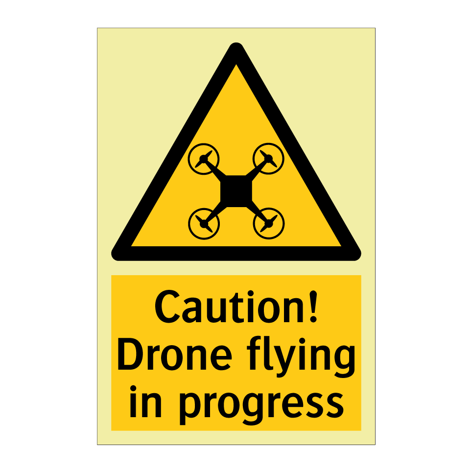 Caution! Drone flying in progress