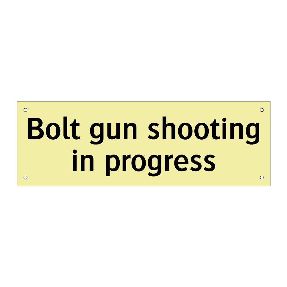 Bolt gun shooting in progress