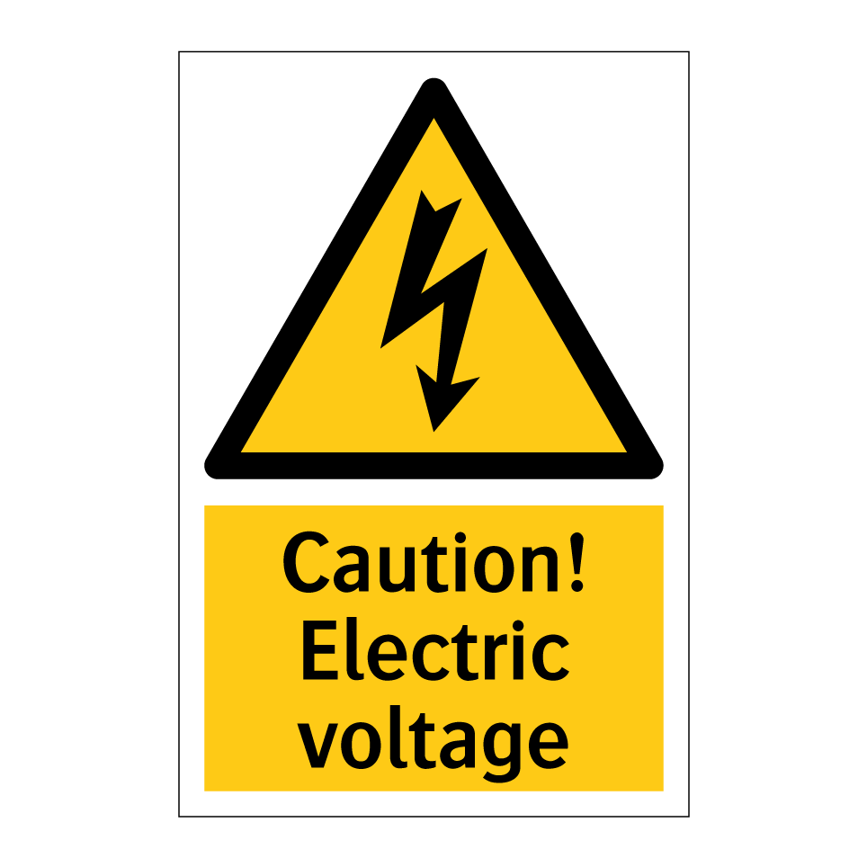 Caution! Electric voltage