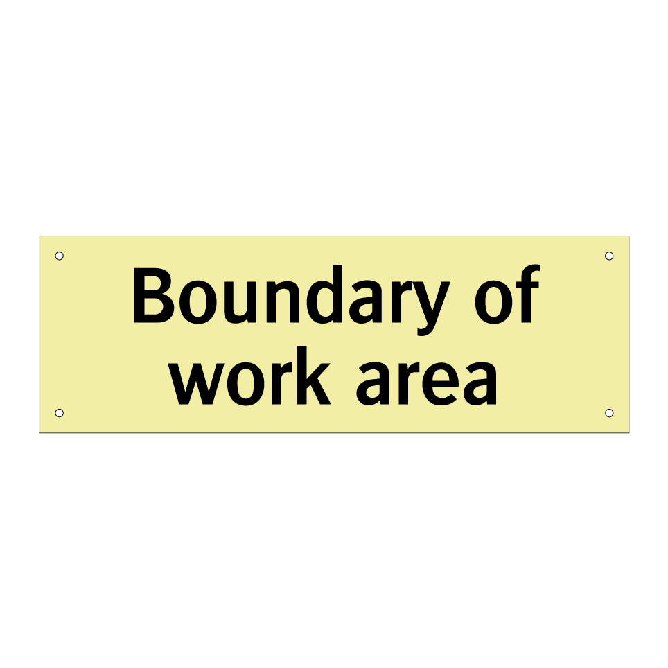 Boundary of work area