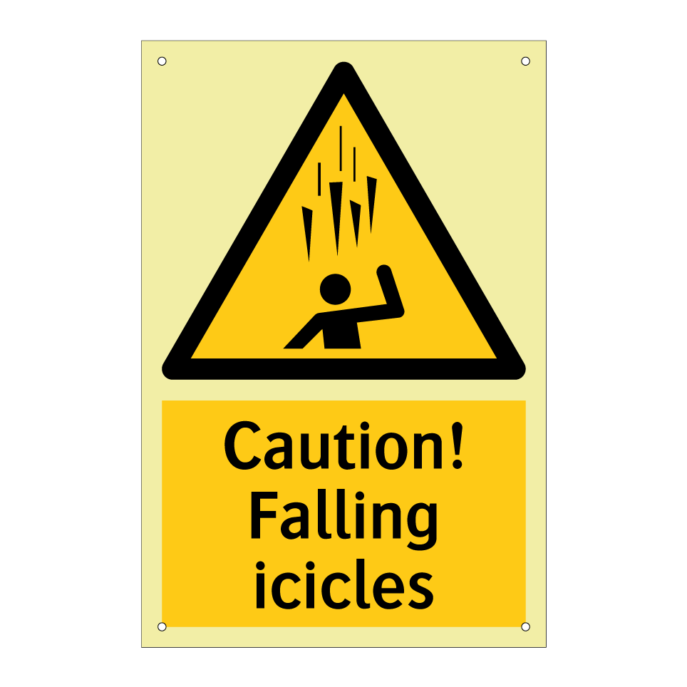 Caution! Falling icicles