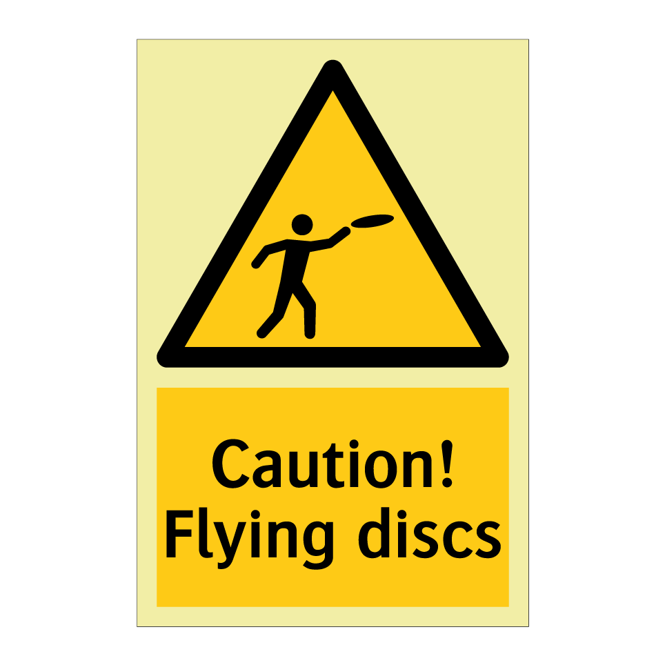 Caution! Flying discs